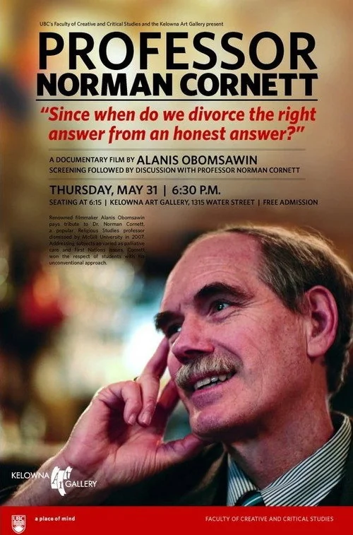 Affiche de Professor Norman Cornett: 'Since when do we divorce the right answer from an honest answer?' (2009)